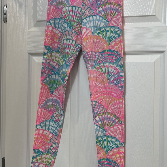 Lilly Pulitzer Pink and Blue Kids Leggings - Picture 1 of 3